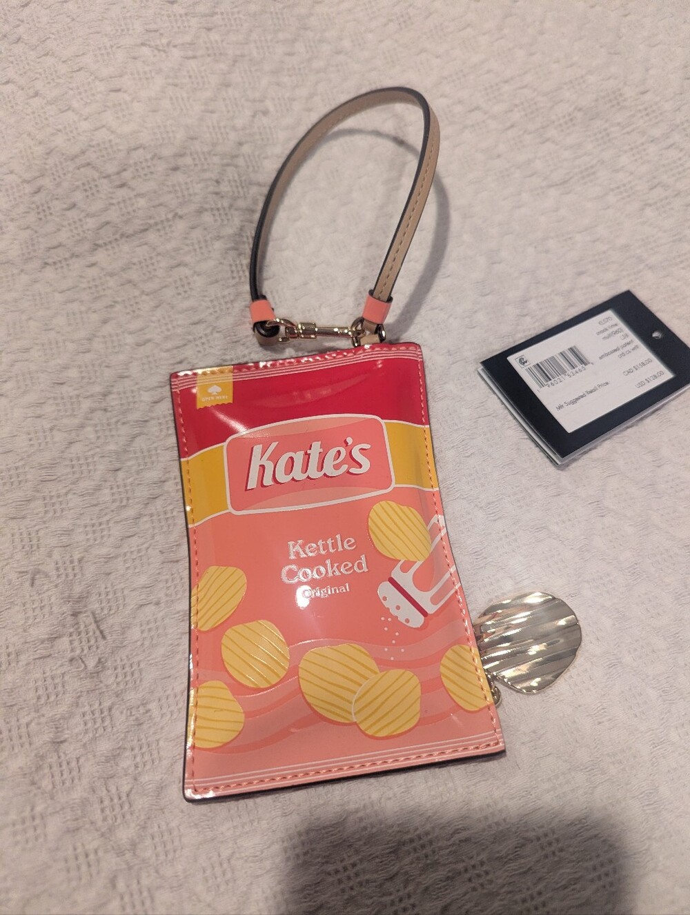 Kate Spade Snack Time Patent Card Case Wristlet.